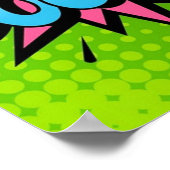 Comic Strippen Text Comic Buch Retro Pow Zap Boom  Poster (Ecke)