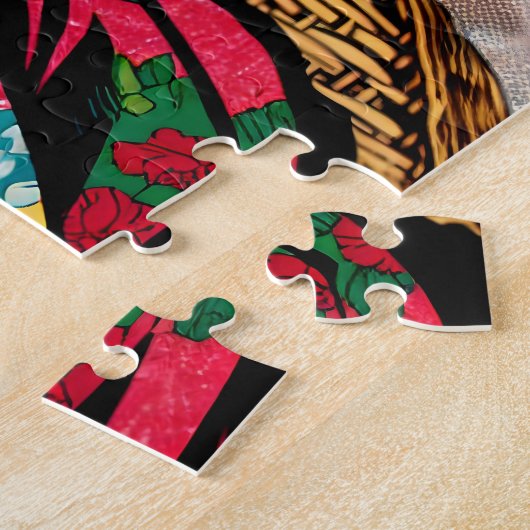 Comic Style Art | Frau Watching Hula Dancer Puzzle (Seite)