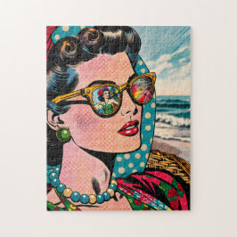 Comic Style Art | Frau Watching Hula Dancer Puzzle