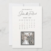 Comic Style Couple Zeichnend Save the Date Einladung (Vorderseite)