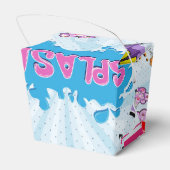 Comic Style Girly Super Hero Design Geschenkschachtel (Rückseite)