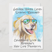 Comic Style Golden Years Funny Retirement Party Einladung (Vorderseite)