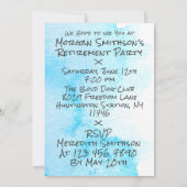 Comic Style Golden Years Funny Retirement Party Einladung (Rückseite)