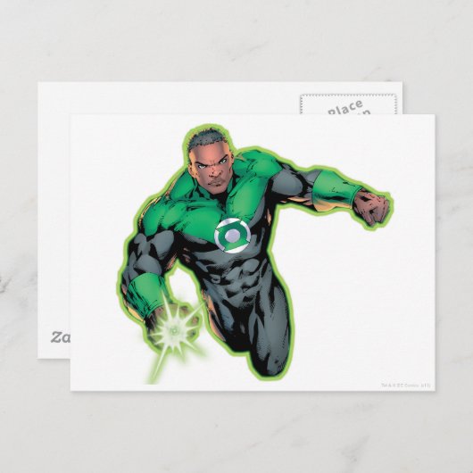 Comic Style - Green Lantern Postkarte (Vorne/Hinten)