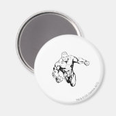 Comic Style - Grüne Laterne, Schwarz und Weiß Magnet (Vorderseite/Rückseite)