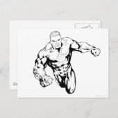 Comic Style - Grüne Laterne, Schwarz und Weiß Postkarte (Vorne/Hinten)