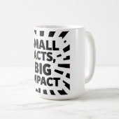Comic-Style Motivational Illustration - "SMALL ACT Kaffeetasse (VorderseiteRechts)
