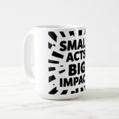 Comic-Style Motivational Illustration - "SMALL ACT Kaffeetasse (Vorderseite Links)