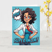 Comic Style Muttertagskarte Karte (Gelbe Blume)