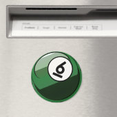 Comic Style Number 6 Billard Ball Magnet (In Situ (Geschirrspüler))