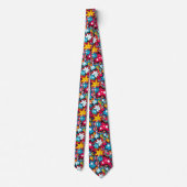 Comic Style Pattern Krawatte (Rückseite)