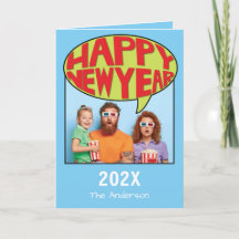 Comic Style Personalisiertes Foto Happy New Year C