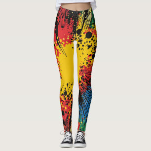 Comic Style Pop Art Explosion (10) Leggings