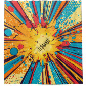 Comic Style Pop Art Explosion (11) Duschvorhang (Vorderseite)