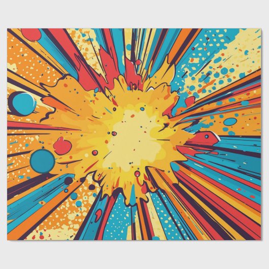Comic Style Pop Art Explosion (11) Geschenkpapier (Flach)