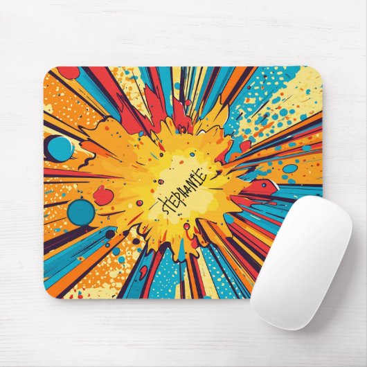 Comic Style Pop Art Explosion (11) Mousepad (Mit Mouse)