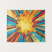 Comic Style Pop Art Explosion (11) Wandteppich (Vorderseite (Horizontal))
