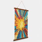 Comic Style Pop Art Explosion (11) Wandteppich Mit Holzrahmen (Gewinkelt)