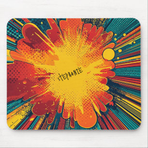 Comic Style Pop Art Explosion (1) Mousepad
