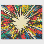 Comic Style Pop Art Explosion (2) Geschenkpapier (Flach)