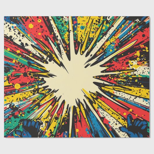 Comic Style Pop Art Explosion (2) Geschenkpapier (Flach)