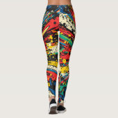 Comic Style Pop Art Explosion (2) Leggings (Rückseite)
