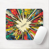 Comic Style Pop Art Explosion (2) Mousepad (Mit Mouse)