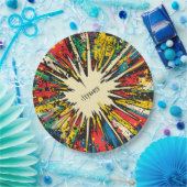 Comic Style Pop Art Explosion (2) Pappteller (Party)