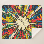 Comic Style Pop Art Explosion (2) Sherpadecke (Vorderseite (Horizontal))