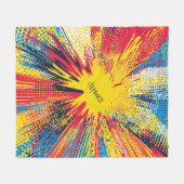 Comic Style Pop Art Explosion (3) Fleecedecke (Vorderseite (Horizontal))