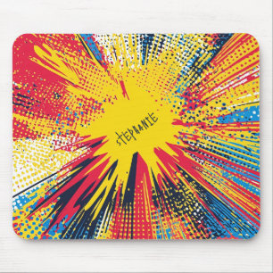 Comic Style Pop Art Explosion (3) Mousepad