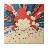 Comic Style Pop Art Explosion (4) Fliese (Vorderseite)