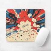 Comic Style Pop Art Explosion (4) Mousepad (Mit Mouse)