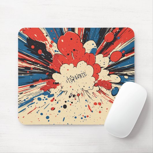 Comic Style Pop Art Explosion (4) Mousepad (Mit Mouse)