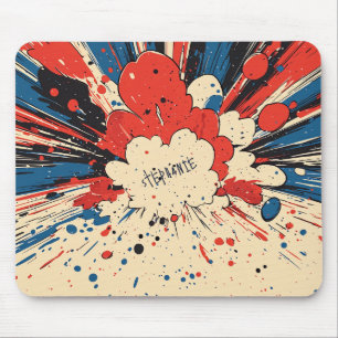 Comic Style Pop Art Explosion (4) Mousepad