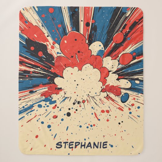 Comic Style Pop Art Explosion (4) Sherpadecke (Vorderseite)