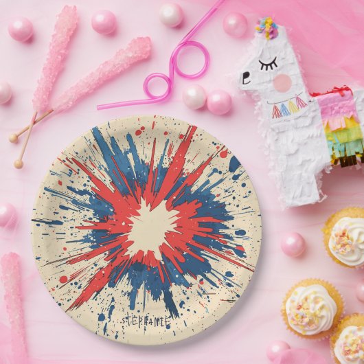 Comic Style Pop Art Explosion (5) Pappteller (Party)