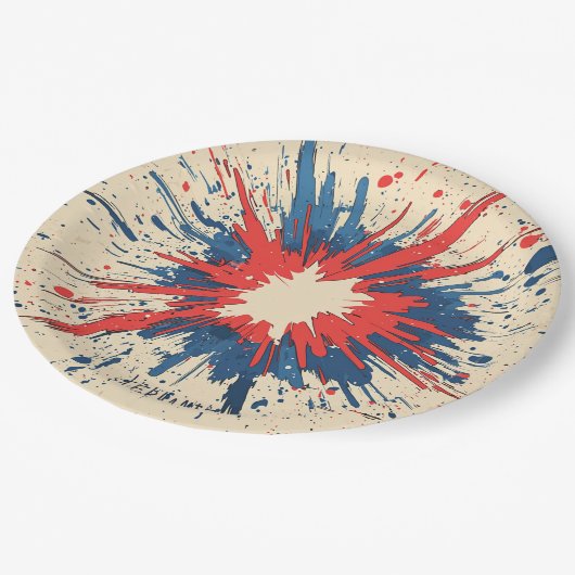 Comic Style Pop Art Explosion (5) Pappteller (Schrägansicht)