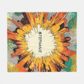 Comic Style Pop Art Explosion (6) Fleecedecke (Vorderseite (Horizontal))