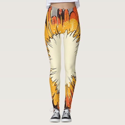 Comic Style Pop Art Explosion (6) Leggings (Vorderseite)