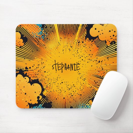 Comic Style Pop Art Explosion (8) Mousepad (Mit Mouse)