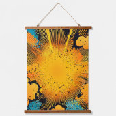 Comic Style Pop Art Explosion (8) Wandteppich Mit Holzrahmen (Vorderseite)