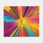 Comic Style Pop Art Explosion (9) Fleecedecke (Vorderseite (Horizontal))