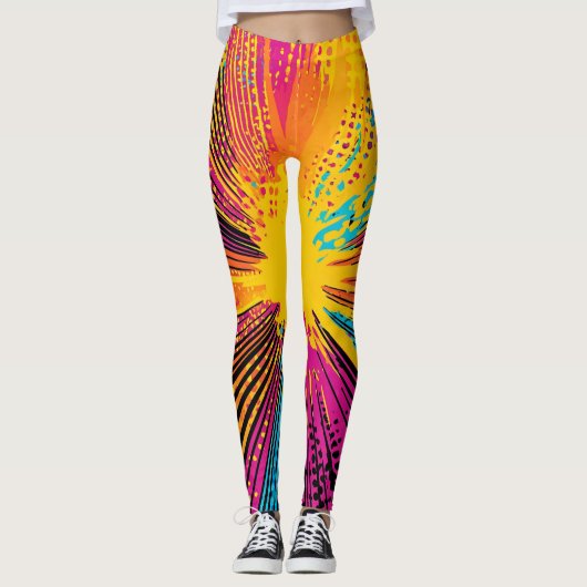 Comic Style Pop Art Explosion (9) Leggings (Vorderseite)