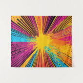 Comic Style Pop Art Explosion (9) Wandteppich (Vorderseite (Horizontal))