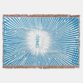 Comic Style Pop Art Explosion - Blau und Weiß Decke (Vorderseite)