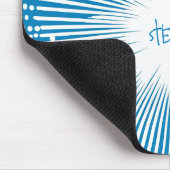 Comic Style Pop Art Explosion - Blau und Weiß Mousepad (Ecke)