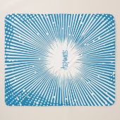 Comic Style Pop Art Explosion - Blau und Weiß Sherpadecke (Vorderseite (Horizontal))