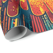 Comic Style Pop Art Explosion Geschenkpapier (Rolleneckpunkt)