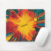 Comic Style Pop Art Explosion Mousepad (Mit Mouse)